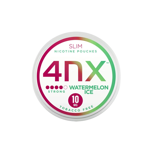 4NX Watermelon Ice Slim 10mg Low Strength Nicotine Pouches