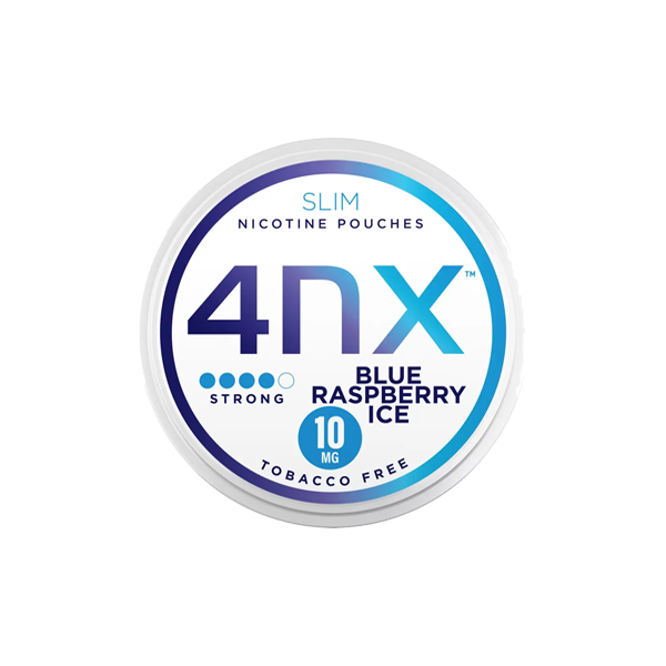 4NX Blue Raspberry Ice Slim 10mg Low Strength Nicotine Pouches